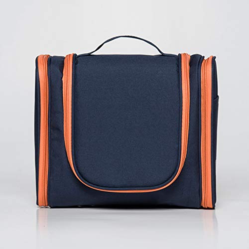 Chenyu - Neceser para Mujer con Gancho para Colgar, Gran Bolsa de Almacenamiento, Muchos Bolsillos, Juego de Viaje para cosméticos, Maquillaje, Almacenamiento, Azul Oscuro