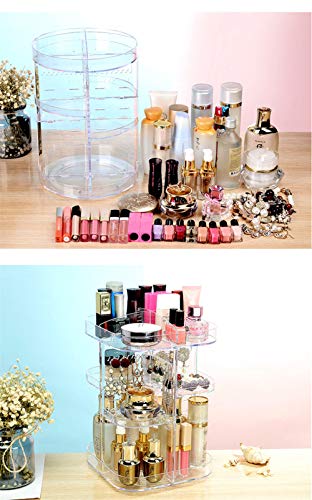 CHENYU Organizador de Maquillaje cosmético, Ajustable 360 Grados Giratorio de Gran Capacidad, multifunción, Organizador de cosméticos, Caja de Almacenamiento