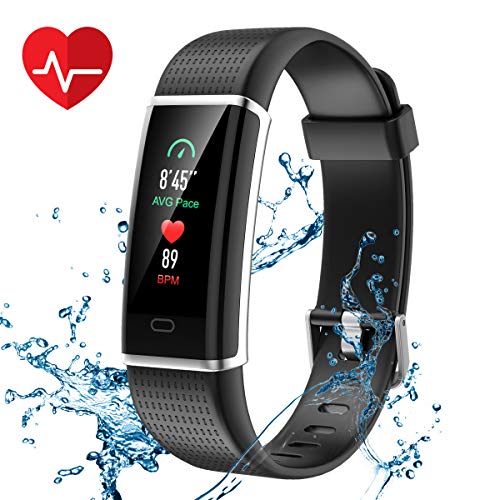 CHEREEKI Pulsera Actividad, Pulsera de Actividad Inteligente Frecuencia Cardíaca Monitor, IP68 Impermeable Pantalla Color, Monitor de Sueño, 14 Modos de Deporte, Bluetooth Pulsera Inteligente(Negro)