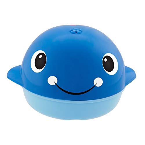 Chicco Ballenita Nada y Salpica - Juguete de baño para el agua y bañera, ballena con efecto fuente, color azul