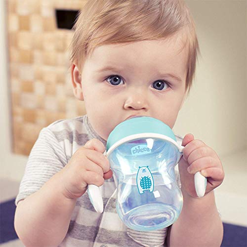 CHICCO beikost Start Juego de 3 Set infantil de iniciación Aprendizaje Juego platos térmica, calentadora esslern Cuchara acodado, vaso con Super Soft Silicona Pico 200 ml, sin BPA)