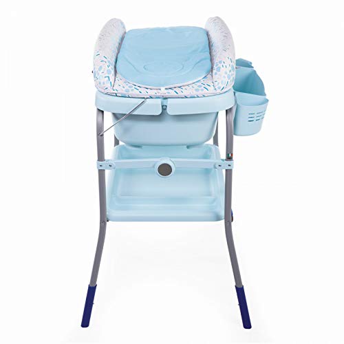 Chicco Cuddle&Bubble - Bañera cambiador compacta 2en1, 10 kg, color azul (Dusty Green)