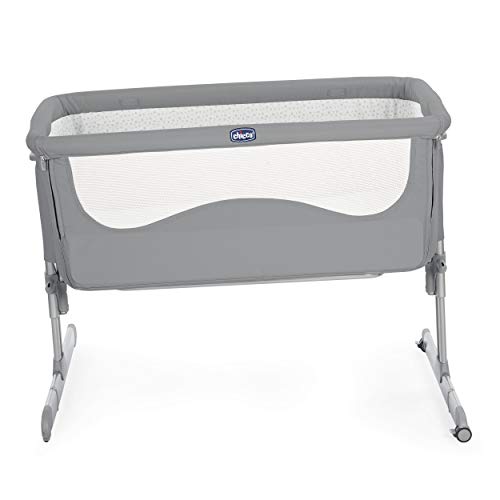 Chicco Next2Me Cuna de colecho con fácil apertura lateral, anclaje a cama y 6 alturas, color gris (Pearl)