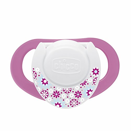 Chicco Physio Compact - Pack de 2 chupetes de látex/caucho para 6-16 meses, color rosa