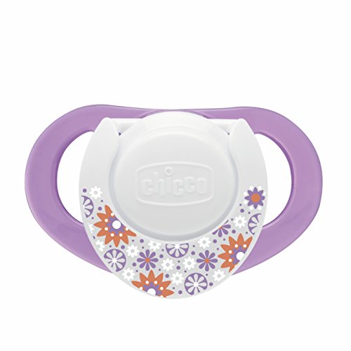 Chicco Physio Compact - Pack de 2 chupetes de látex/caucho para 6-16 meses, color rosa