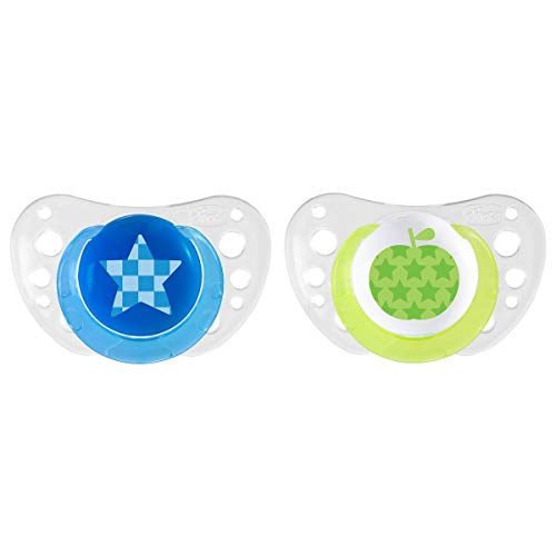 Chicco PhysioForma Air - Pack de 2 chupetes de silicona para 6 - 16 meses, modelos aleatorios
