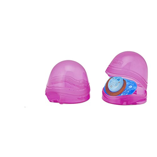 Chicco - Portachupetes de dos chupetes individuales, color rosa