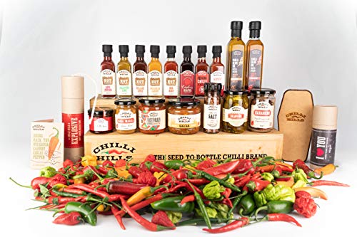 Chilli Hills chiles deshidratados CAROLINA REAPER. Los chiles más picantes del mundo cultivados en nuestro huerto familiar y deshidratados a conciencia para conservar su sabor. 15 a 18 piezas por bote