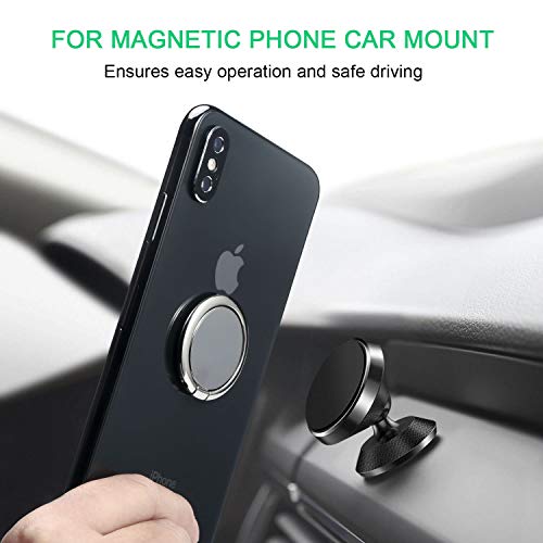 CHOELF Anillo Soporte Móvil, 2 Piezas Anillo Soporte para Movil 360° rotación Adhesivo 3M con PE Film Protector [Anti-Caída], Universal Ring Stand Holder para iPhone Tablet y Otros Teléfono-Silver