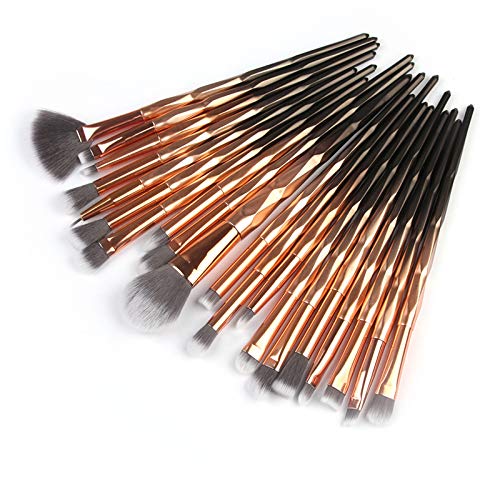Chytaii. Brochas Maquillaje Brochas para Bases Líquidas de Maquillaje Sets de Brochas Brochas Maquillaje Brochas para Maquillaje Facial Cepillos para Ojos 20pcs