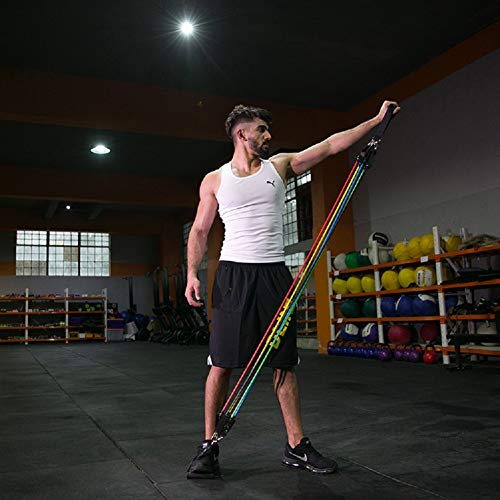 CHYU Bandas de Resistencia, Bandas Elásticas Fitness, 11pcs Gomas Elásticas Musculacion