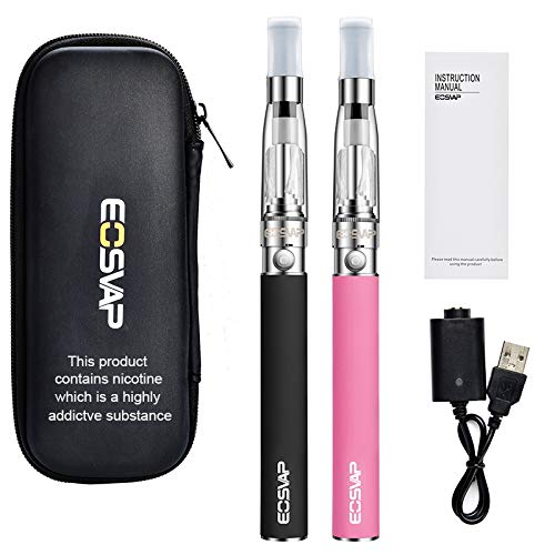 Cigarrillo Electrónico, TOP Vape pen Vaporizador mods Cigarrillo electrónico kit de 2x Batería Recargable E-Cigarrillo 2x Resistencia recargable 0,00 mg Sin nicotina Cigarros Electronicos