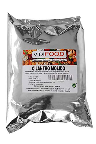 Cilantro en polvo - 1kg - Semillas de cilantro puro molido - Coriandrum Sativum aromático para cocinar y hornear