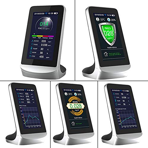 Cimoto WIFI Pantalla LCD Digital Medidores de CO2 TVOC HCHO Detector de DióXido de Carbono Analizador de Gas Probador de Calidad del Aire Protable