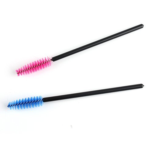 CINEEN 100Pcs Desechables Cepillos de Pestañas de Varitas Rímel Kit de rimel Cepillos Para Aplicadores cepillos mascara cepillo