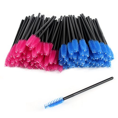 CINEEN 100Pcs Desechables Cepillos de Pestañas de Varitas Rímel Kit de rimel Cepillos Para Aplicadores cepillos mascara cepillo