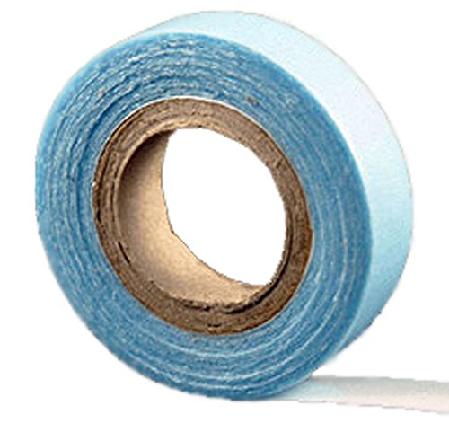 cinta de peluquería Azul de doble cara – extra fuerte para extensiones de pelo de trama de piel hechas por uno mismo – aguantan 3 meses.
