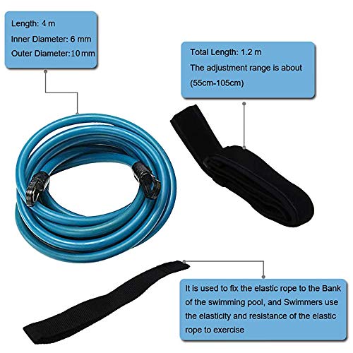Cinturones de entrenamiento de resistencia para nadar, bandas de resistencia para aeróbic acuático, terapia, entrenamiento, equipo de ejercicio de piscina, entrenamiento acuático, fitness en piscina