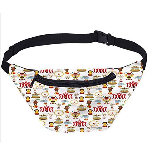 Circus Travel Fanny Bag - Riñonera de circo para compañero de trabajo adulto