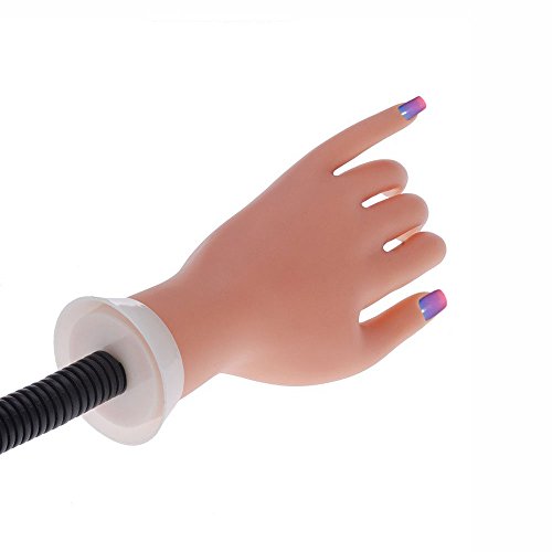 Cisixin Mano De Caucho Dedos De Práctica Flexible Manicura,para Práctica del Arte del Clavo Manicura