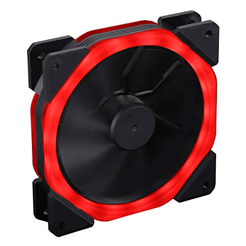 CiT HALOCOSMIC 120mm Halo Dual Ring Rainbow RGB Ventilador con 5V Direccionable 3Pin Header - Negro