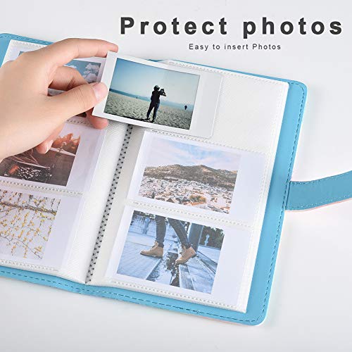 Cizen Mini álbum de Cuero de PU, Álbum de la Cartera de 96 Bolsillos para Fuji Polaroid Mini Foto de 3 Pulgadas, Lomo Mini, Foto de Lycra Sofort y Boleto/Memo（Pintura al óleo）