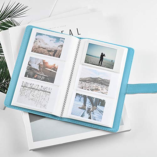 Cizen Mini álbum de Cuero de PU, Álbum de la Cartera de 96 Bolsillos para Fuji Polaroid Mini Foto de 3 Pulgadas, Lomo Mini, Foto de Lycra Sofort y Boleto/Memo（Pintura al óleo）