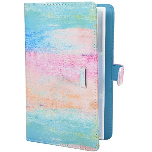 Cizen Mini álbum de Cuero de PU, Álbum de la Cartera de 96 Bolsillos para Fuji Polaroid Mini Foto de 3 Pulgadas, Lomo Mini, Foto de Lycra Sofort y Boleto/Memo（Pintura al óleo）