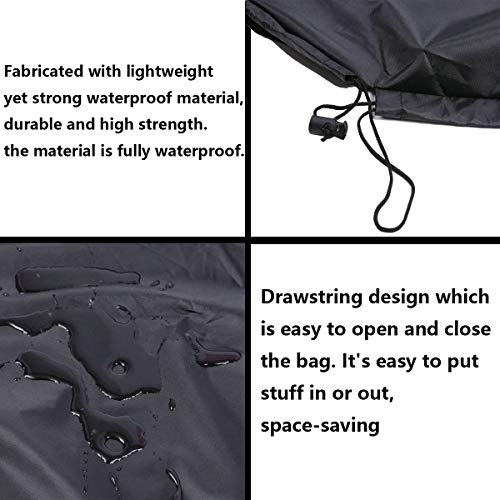 cjixnji Traje de Cambio de Traje de Neopreno, Bolsa de Transporte con Cordón Ajustable para el Buceo de Surf, Accesorios de Natación, Traje de Buceo, Impermeable, Bolsa para Esterilla, Negro
