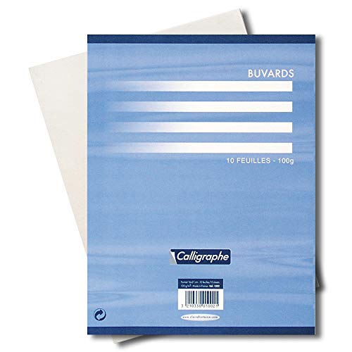 Clairefontaine 1002 C 16 x 21 cm), color papel secante (Pack de 10 hojas)