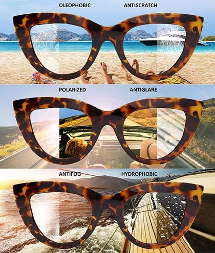 CLANDESTINE Gatto Habana Brown - Gafas de sol de Nylon HD de Hombre & Mujer