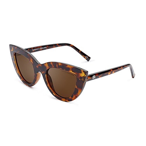 CLANDESTINE Gatto Habana Brown - Gafas de sol de Nylon HD de Hombre & Mujer