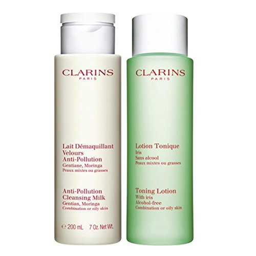 CLARINS CLEANSING MILK FOR OILY SKIN 200 + TONING LOTION 200ML