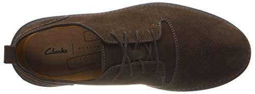 Clarks Hale Lace, Zapatos de Cordones Derby para Hombre, Marrón (Dark Brown Nubuck), 42 EU