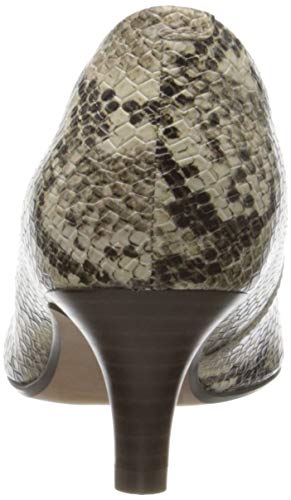 Clarks Linvale Jerica, Zapatos de tacón con Punta Cerrada para Mujer, Gris Pardo de Serpiente, 39 EU