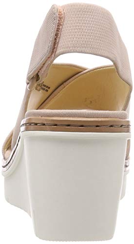 Clarks Palm Candid, Sandalia con Pulsera para Mujer, Beige (Nude Pink-), 38 EU