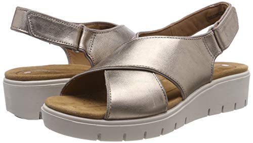 Clarks Un Karely Sun, Chanclas Sandalias Flip-Flop, Dorado (Gold Metallic -), 38 EU