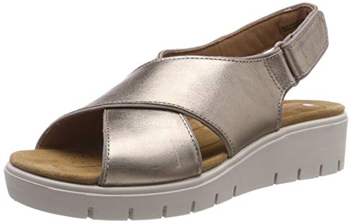 Clarks Un Karely Sun, Chanclas Sandalias Flip-Flop, Dorado (Gold Metallic -), 38 EU