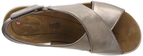 Clarks Un Karely Sun, Chanclas Sandalias Flip-Flop, Dorado (Gold Metallic -), 38 EU