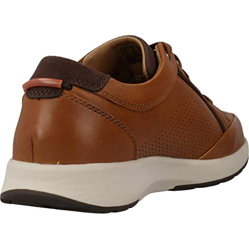 Clarks Un Trail Form, Zapatos de Cordones Derby, Marrón (Tan Leather-), 46 EU