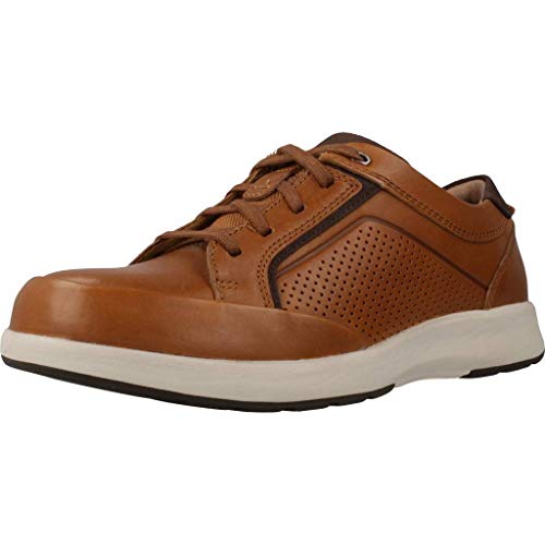 Clarks Un Trail Form, Zapatos de Cordones Derby, Marrón (Tan Leather-), 46 EU