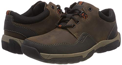 Clarks Walbeck Edge II, Zapatos de Cordones Derby para Hombre, Marrón (Brown Leather), 44 EU