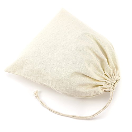 CLE DE TOUS - Bolsas de algodón Saquitos de algodón Bolsas organza de algodón para Regalo Boda Recuerdo Fiesta Navidad Viaje(5 pzs) (25x30cm)