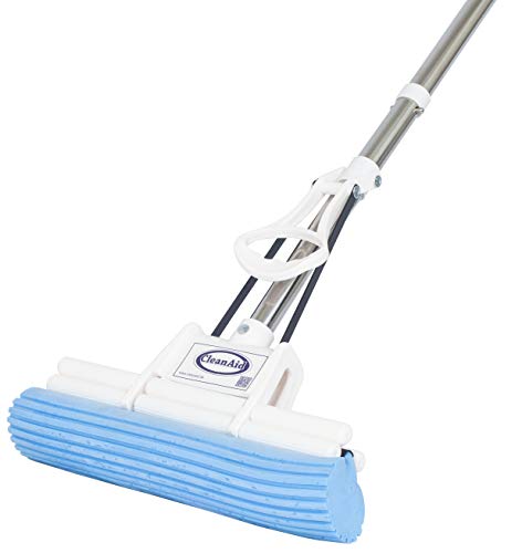 CleanAid OneTouch PRO-27 Mopa, Doblemente de Rodillo Libre, PVA Esponja, Fregona, 27 cm de Ancho