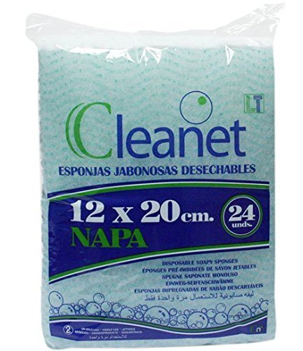 Cleanet: 240 esponjas jabonosas desechable napa 12x20cm 90grs. 10 paquetes x 24 unidades - Gestión Amazon