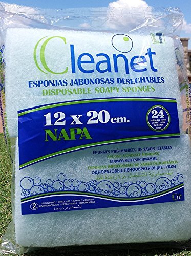 Cleanet: 240 esponjas jabonosas desechable napa 12x20cm 90grs. 10 paquetes x 24 unidades - Gestión Amazon