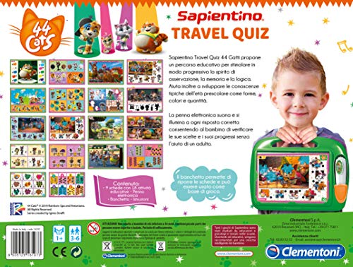 Clementoni – 16197 – Sapientino Travel Quiz – 44 Gatos