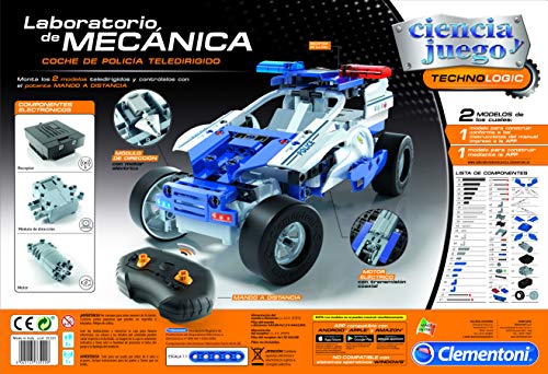 Clementoni - Ciencia y Juego Laboratorio de Mecánica - Coche de Policía Teledirigido (55333)