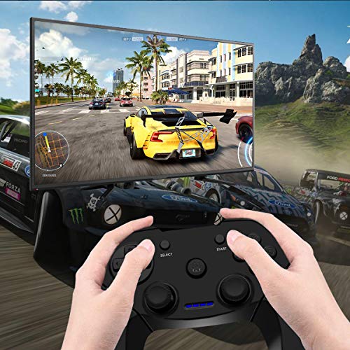 Clevo Mando para PC, Mando PC Gaming 2.4G Bluetooth Mando Inalámbrico Vibración Dual Compatible para PC/PS3/Android/TV Box (OTG Función)