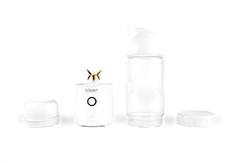 CLOEN Batidora Portátil Batidos y Smoothies | 4 Cuchillas 3D Titanio y Vaso de 400 ml o de 280ml | Potente Máquina de Mano Mezcladora de Frutas de 18000rpm | Recargable por USB Vitamer